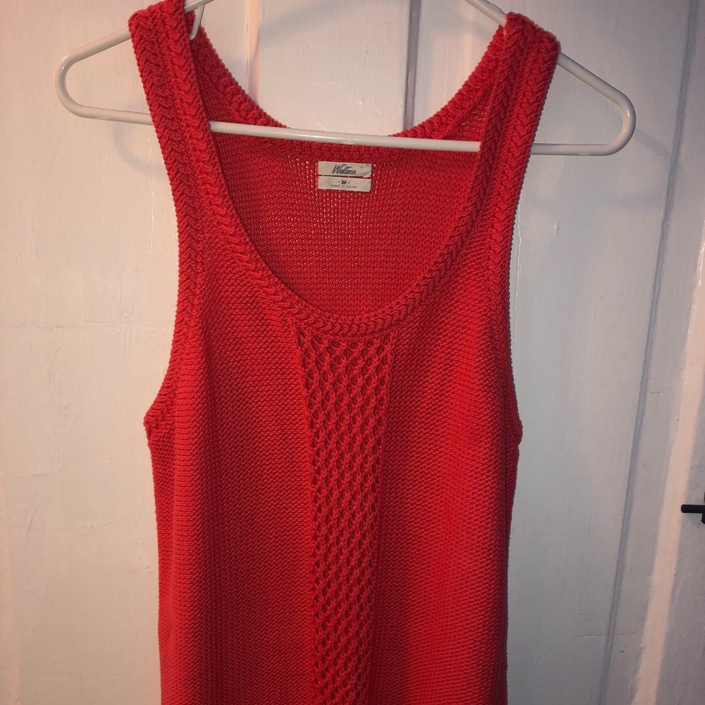 Madewell Wallace pink sweater tank medium